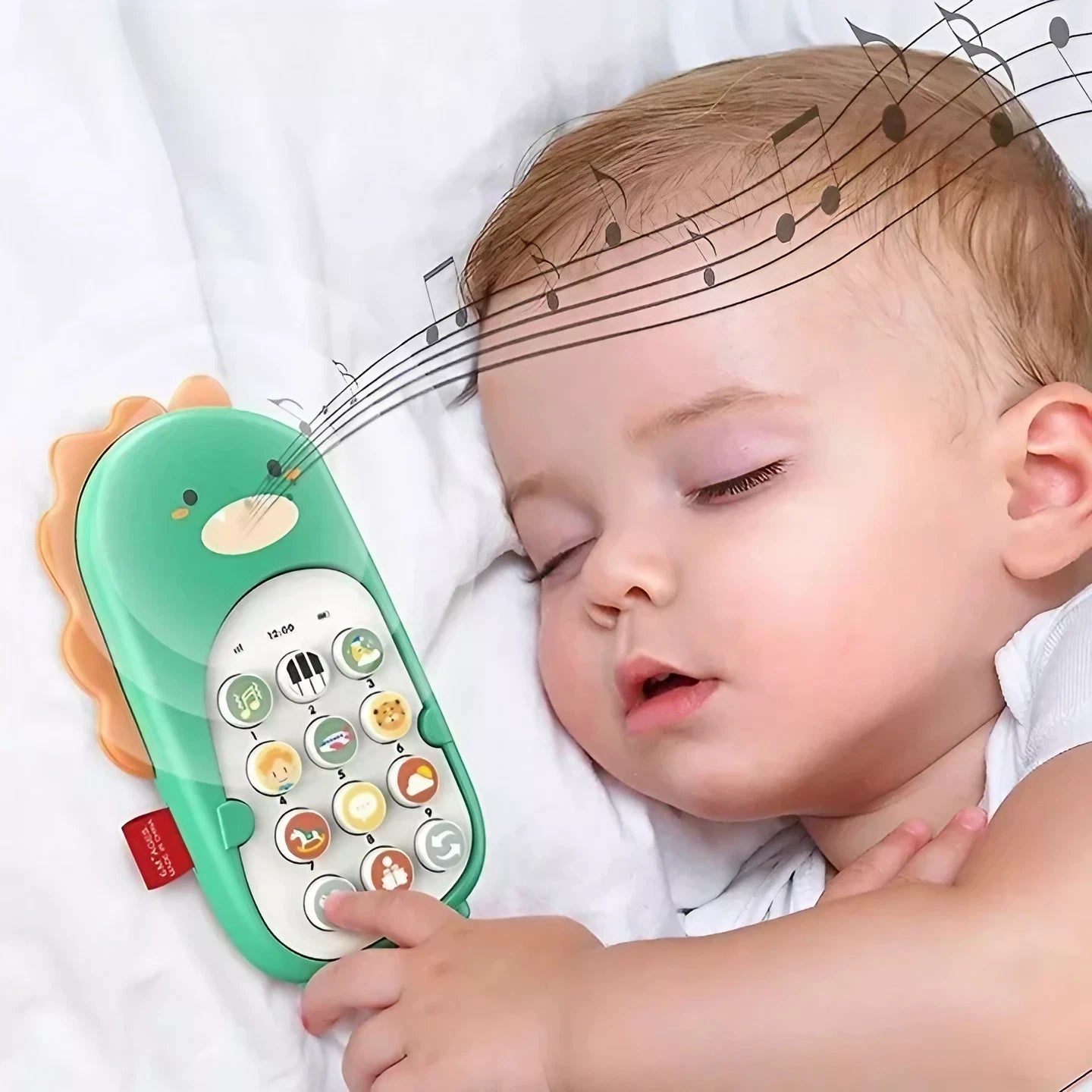Musical cell phone with teether for babies - Baby Cel dino