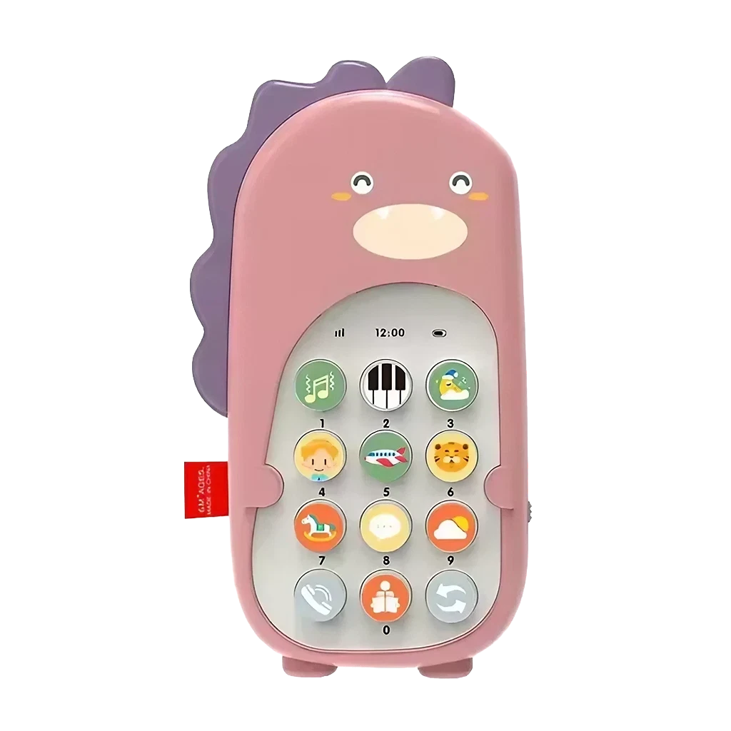 Musical cell phone with teether for babies - Baby Cel dino
