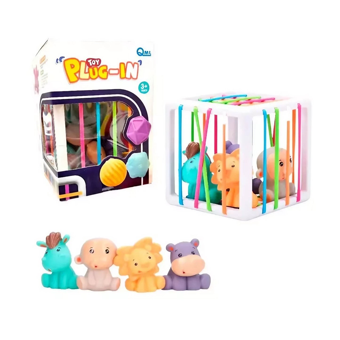 Sensory Cage Lace and Rubber Bands - Animals