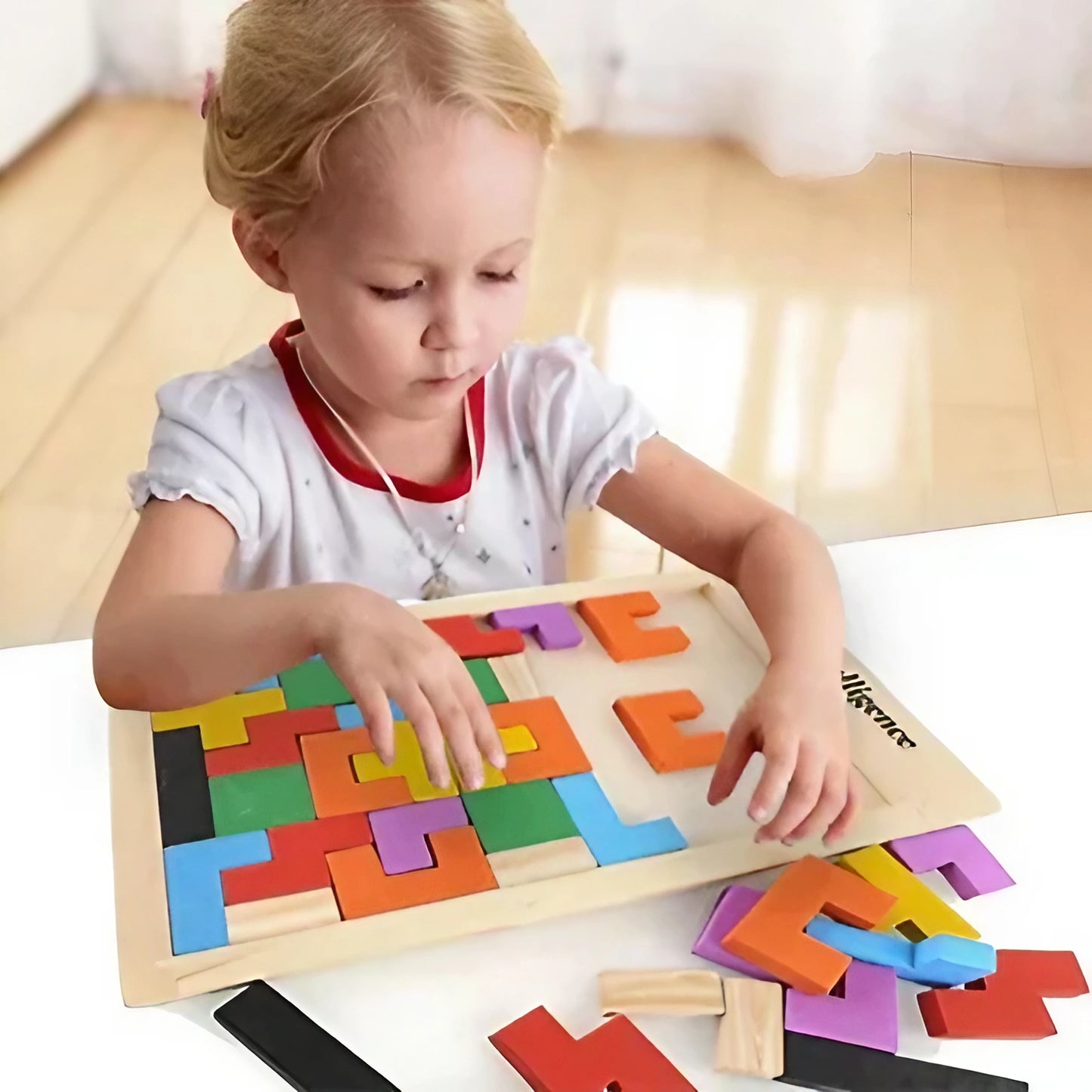 Classic Wooden Tetris