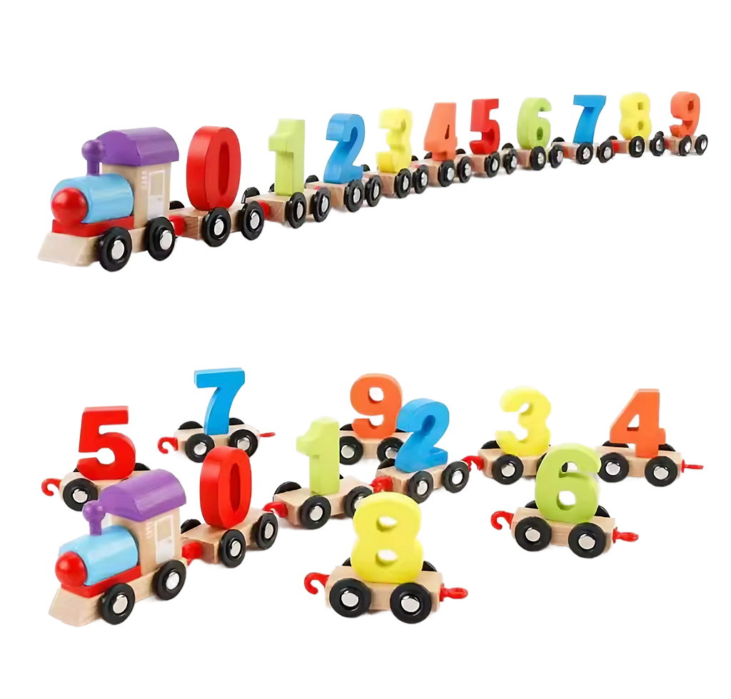 Educational Number Train - Wooden