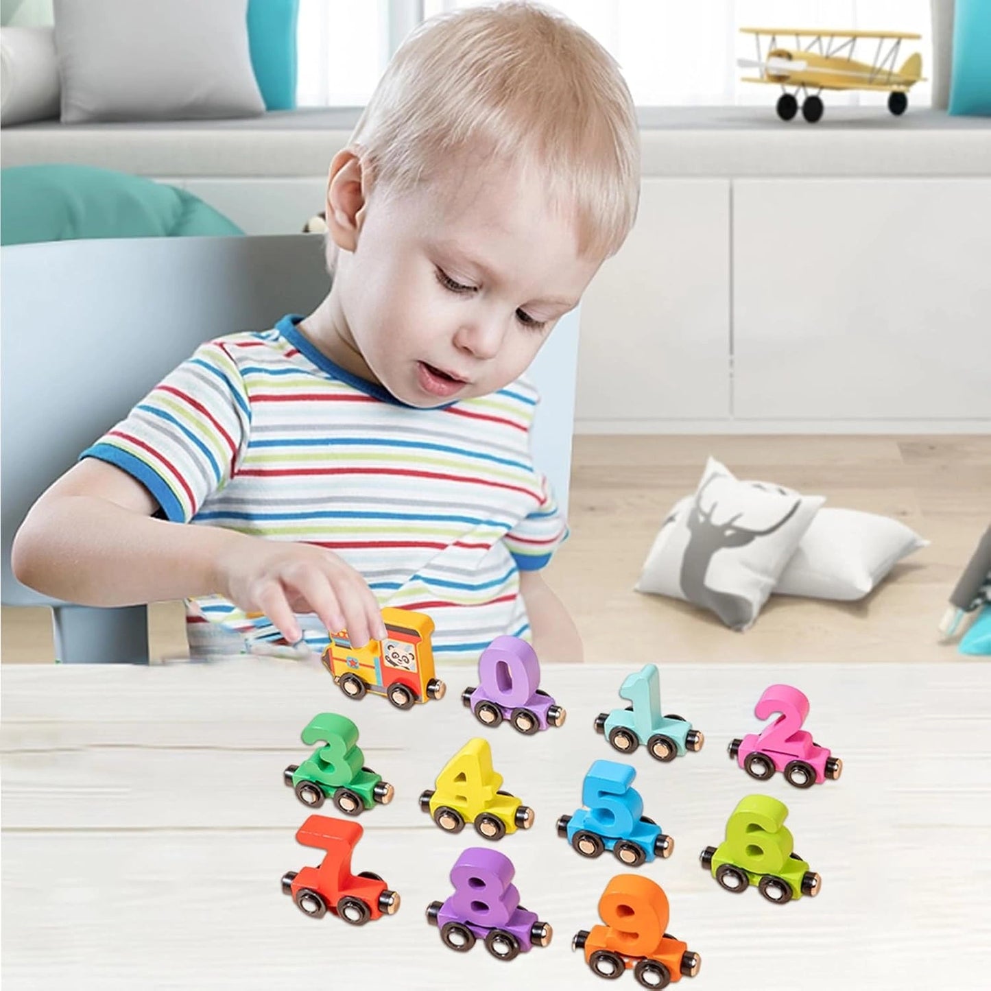 Magnetic Train of Numbers and Operations