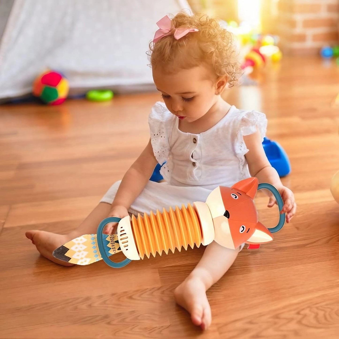 Acordeón Zorrito musical con texturas y sonidos