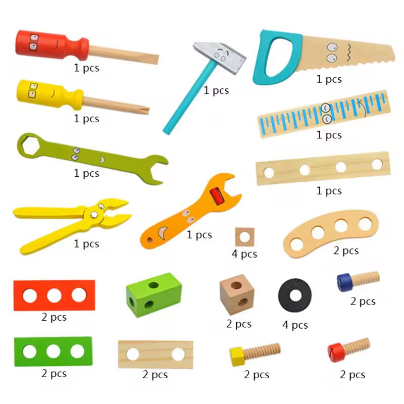 SET HERRAMIENTAS MADERA