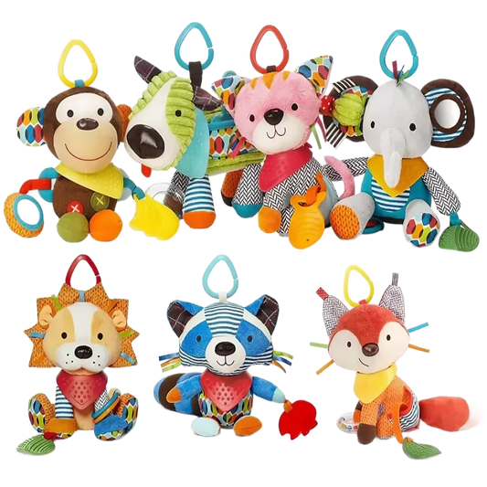 PELUCHE SENSORIAL - SONAJERO CON MORDEDOR PARA BEBE