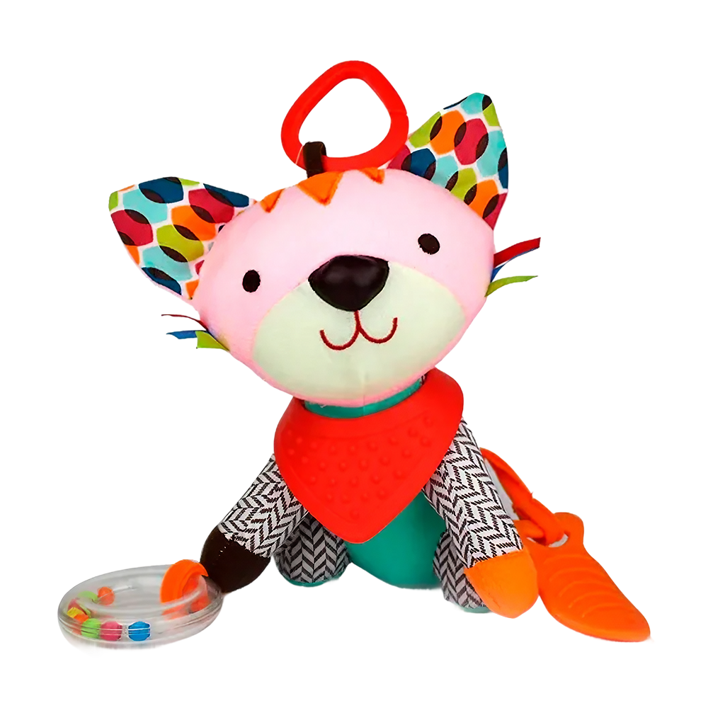 PELUCHE SENSORIAL - SONAJERO CON MORDEDOR PARA BEBE