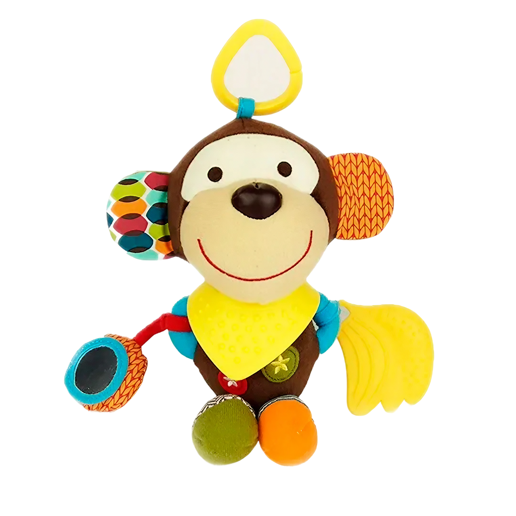 PELUCHE SENSORIAL - SONAJERO CON MORDEDOR PARA BEBE